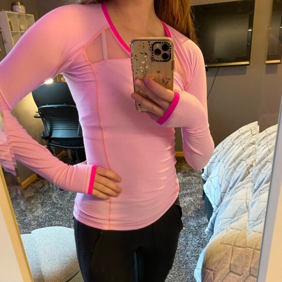 Swiftly Tech Soft Pink Lululemon Long Sleeve Top, Size 4 - Picture 2 of 5